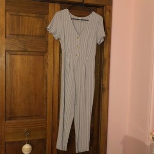 OLD NAVY V-necked Striped Jumpsuit